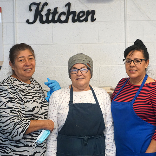  Cafeteria staffers Maria Bernal, Leonor Garcia & Yolanda Hernandez